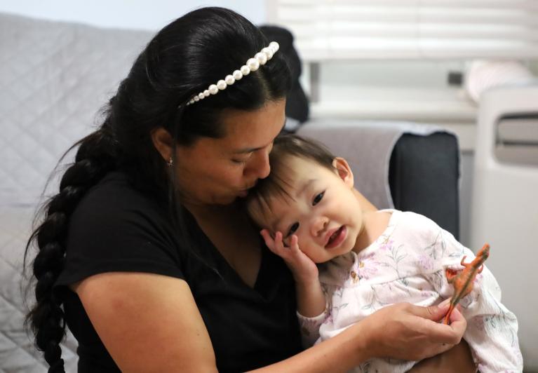 Infant Care Educator with  infant